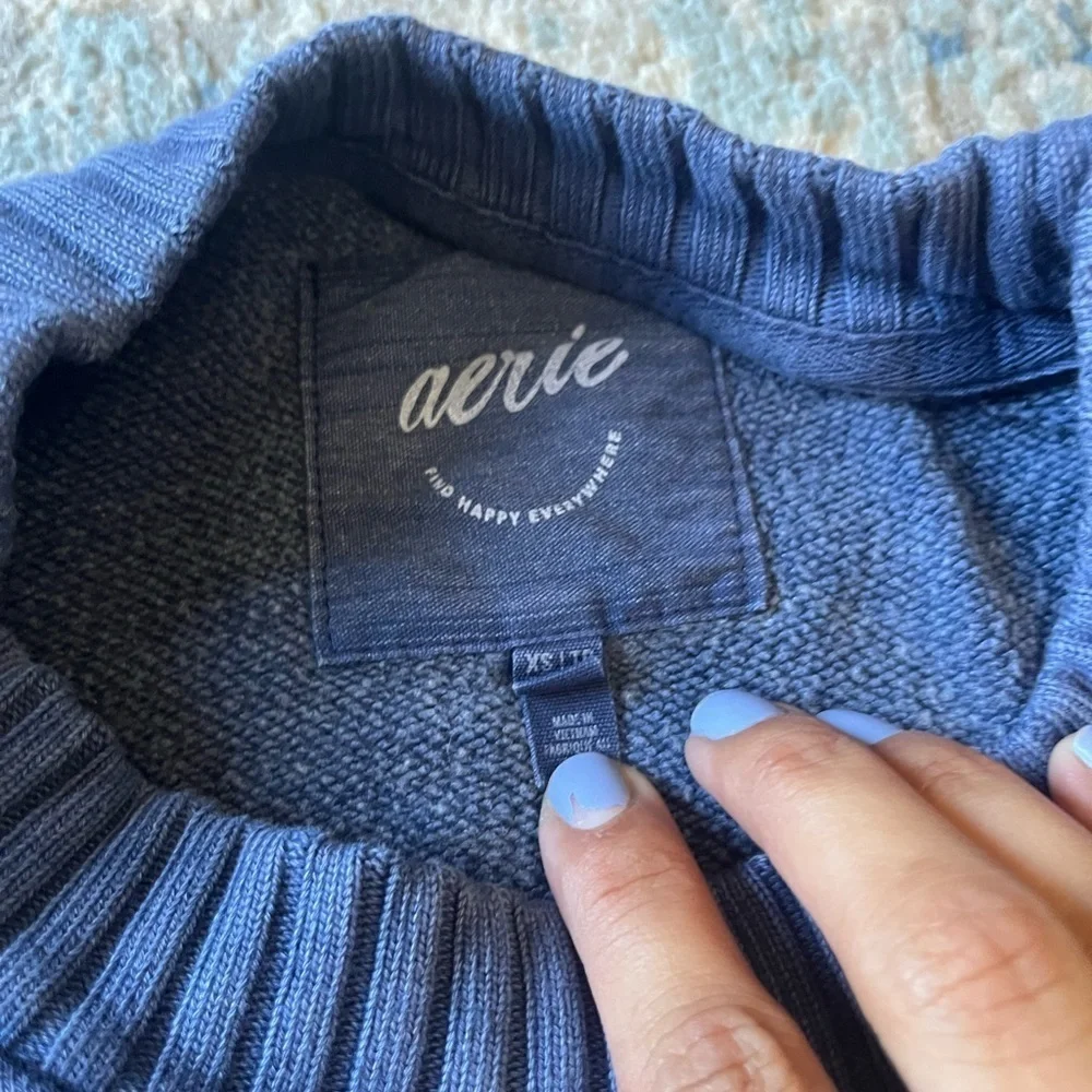 Aerie checked out oversized sweater XS - Picture 3 of 5